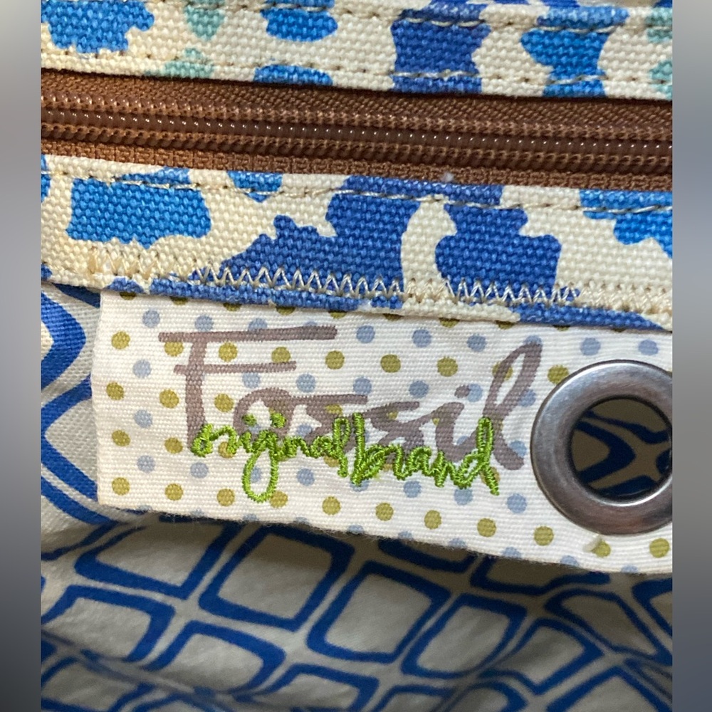 Fossil Original Hand Material: Canvas,Genuine Lea… - image 8